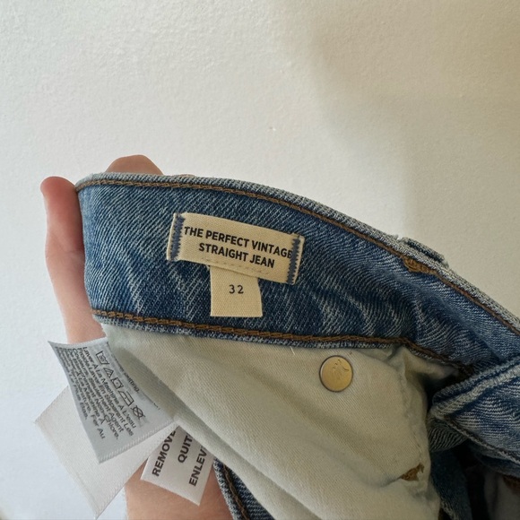 Madewell The Perfect Vintage Straight Jean In Hoye Wash Size 32 NWT - Picture 10 of 11